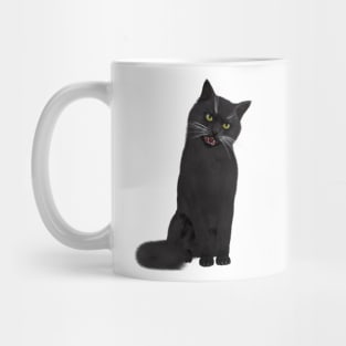 Adorable Siberian Black cat Mug